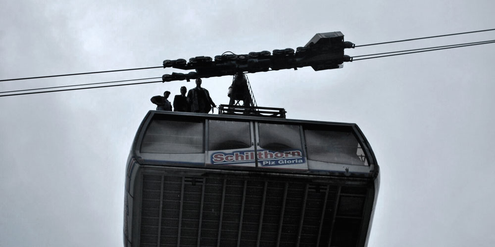 Higfall von der Schilthornbahn Gondel